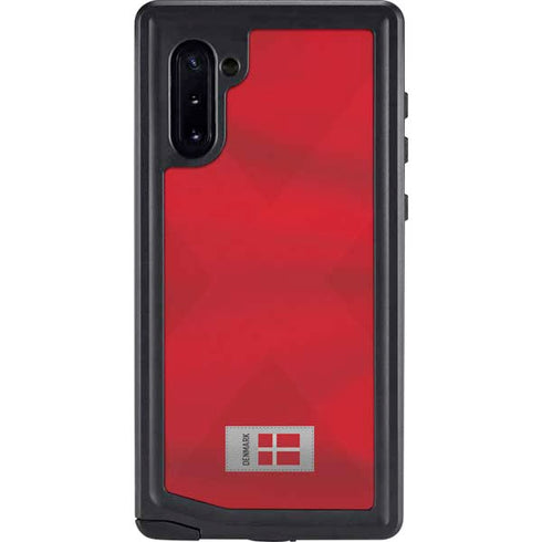Denmark Soccer Flag Galaxy Note 10 Waterproof Case